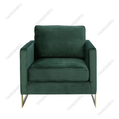 Green accent chair with arms for sale living room